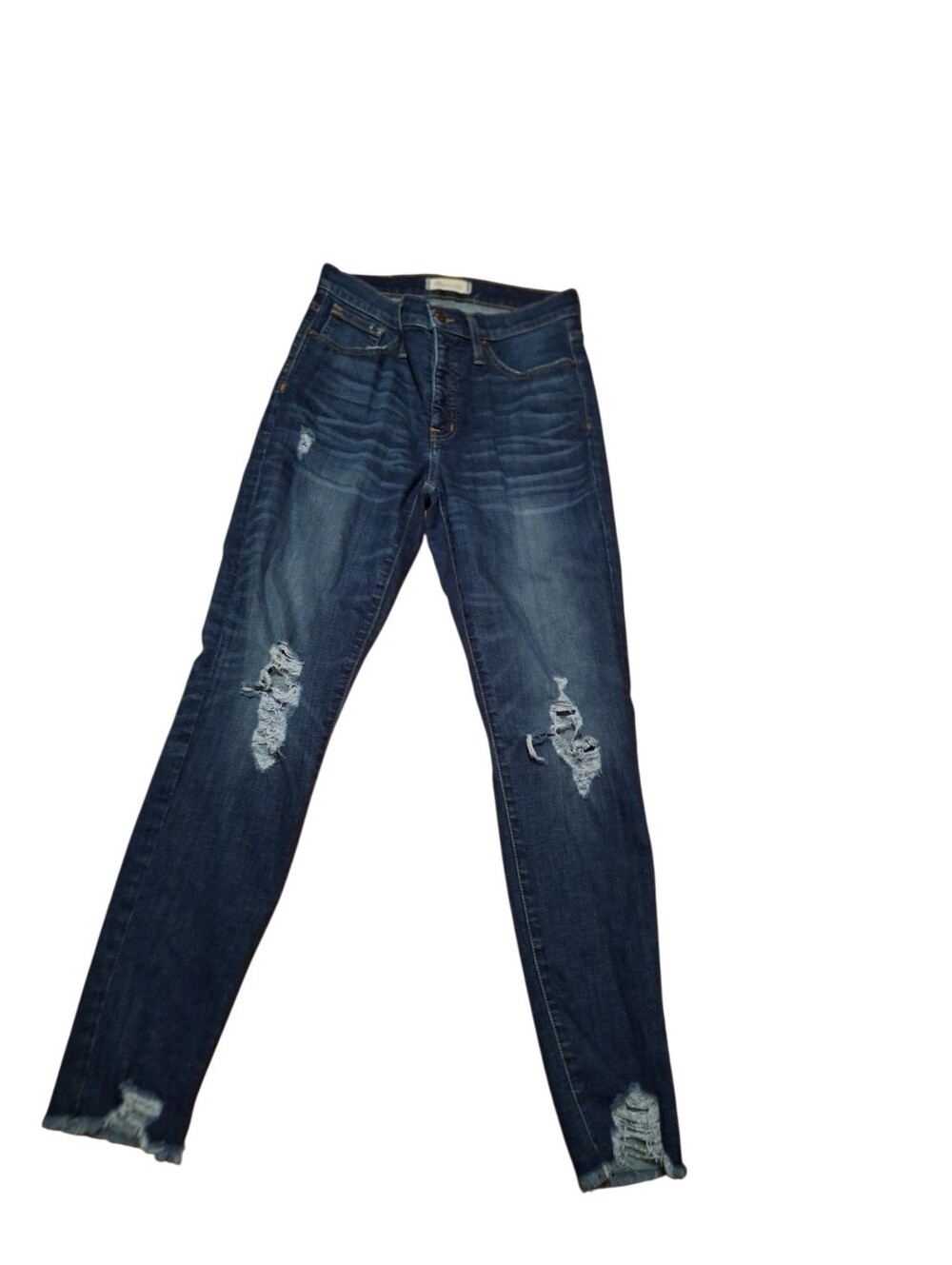 Madewell 9" high Rise Skinny Jeans ladies 28 Distressed 30 x 28